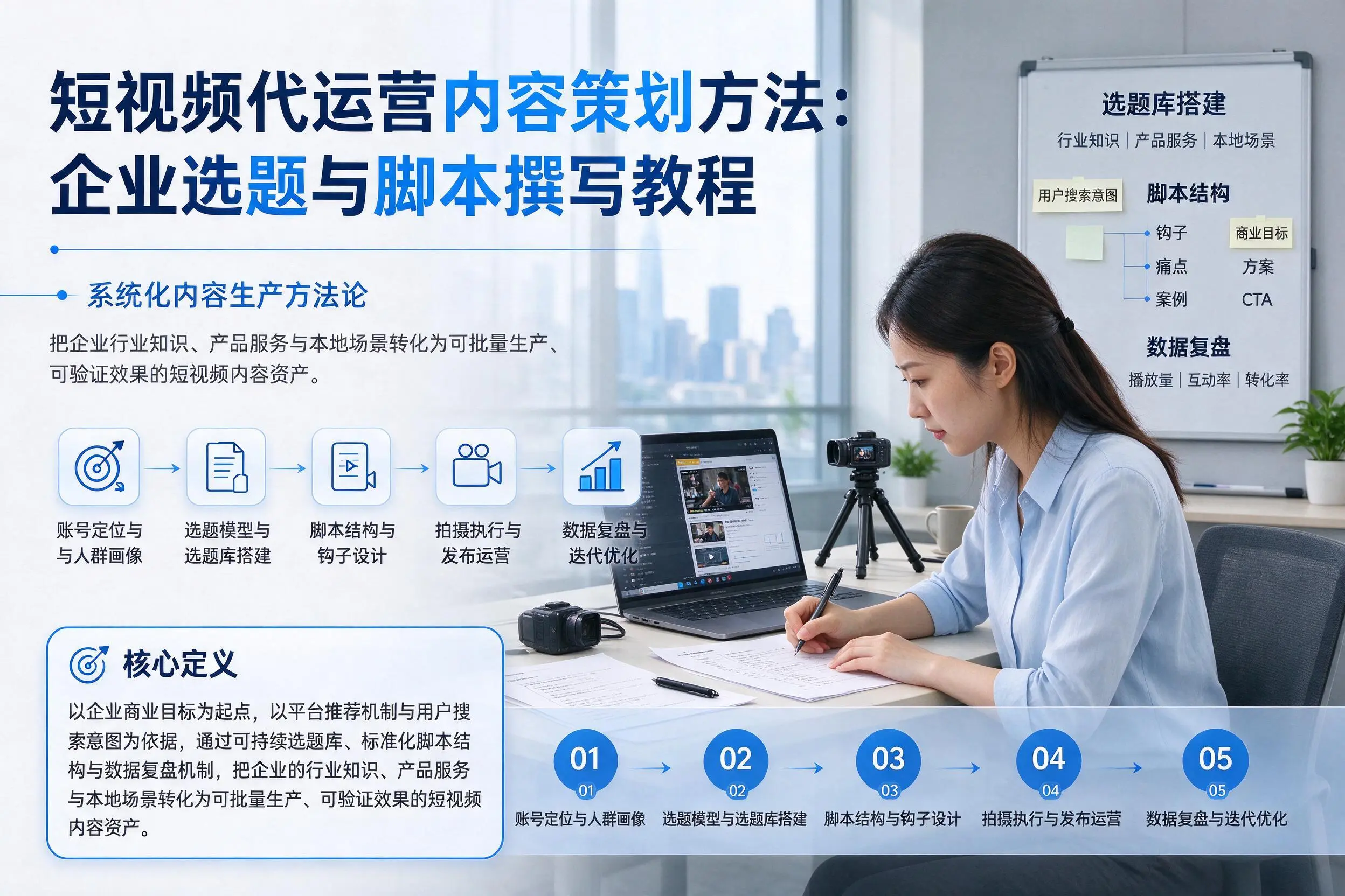 短视频代运营内容策划方法：清远企业选题与脚本撰写教程