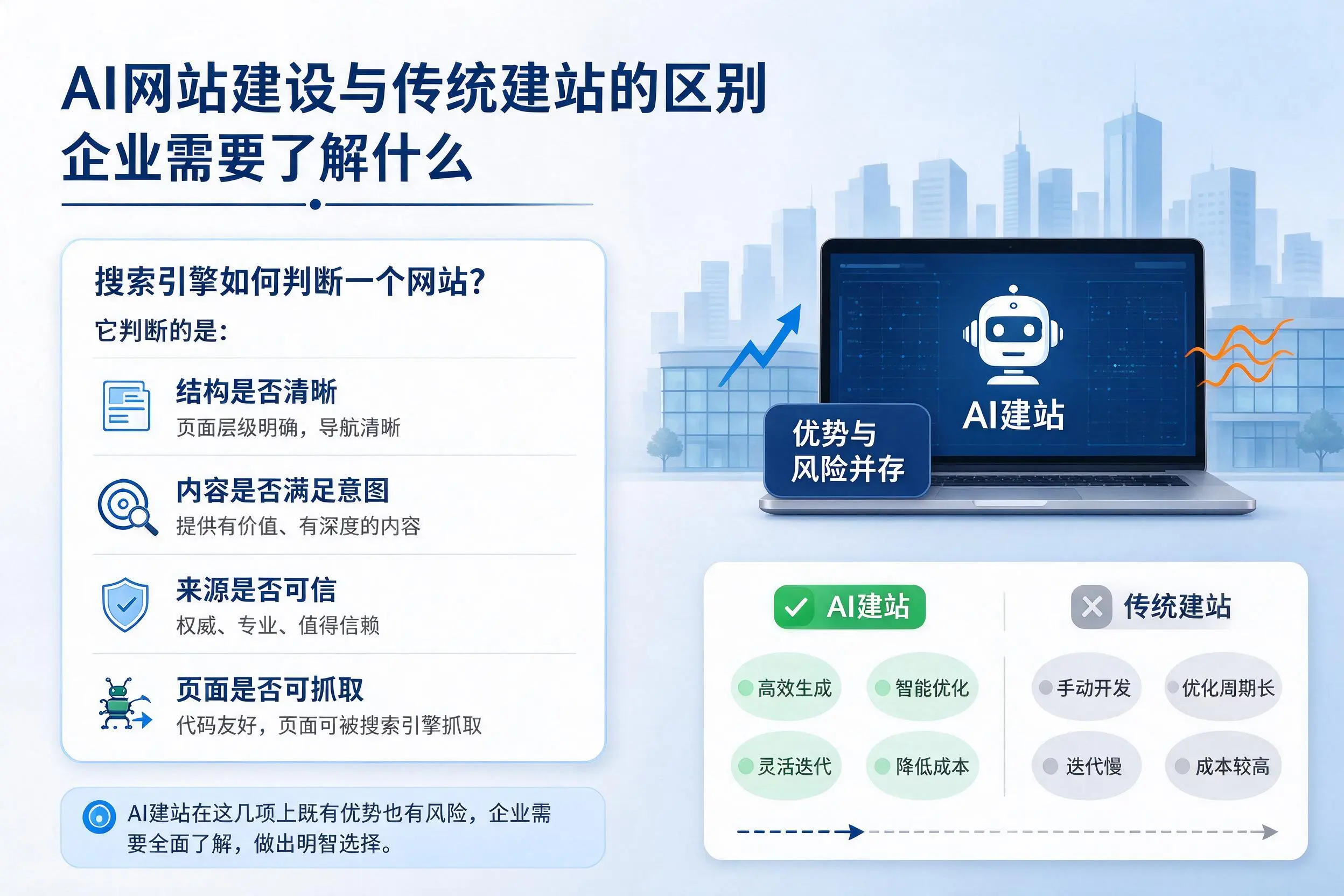 AI网站建设与传统建站的区别，清远企业需要了解什么