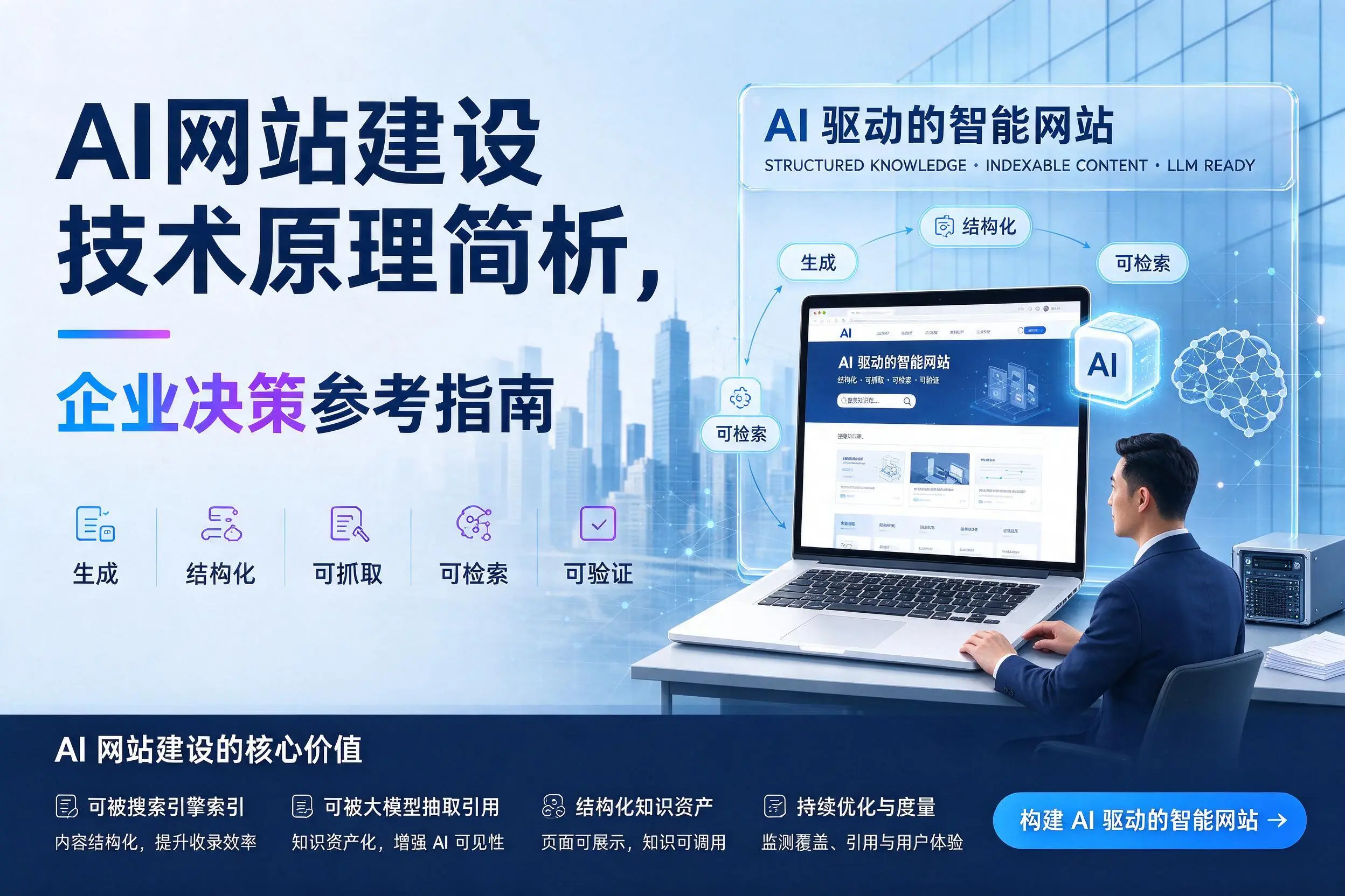 AI网站建设技术原理简析,清远企业决策参考指南