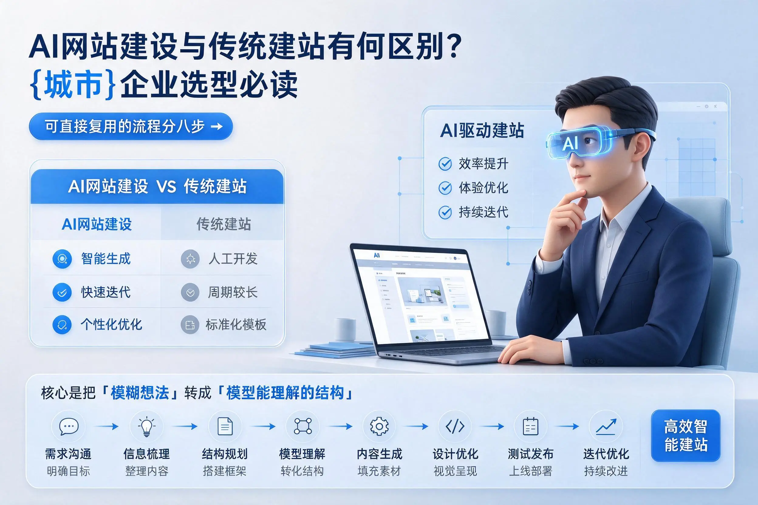 AI网站建设与传统建站有何区别？清远企业选型必读