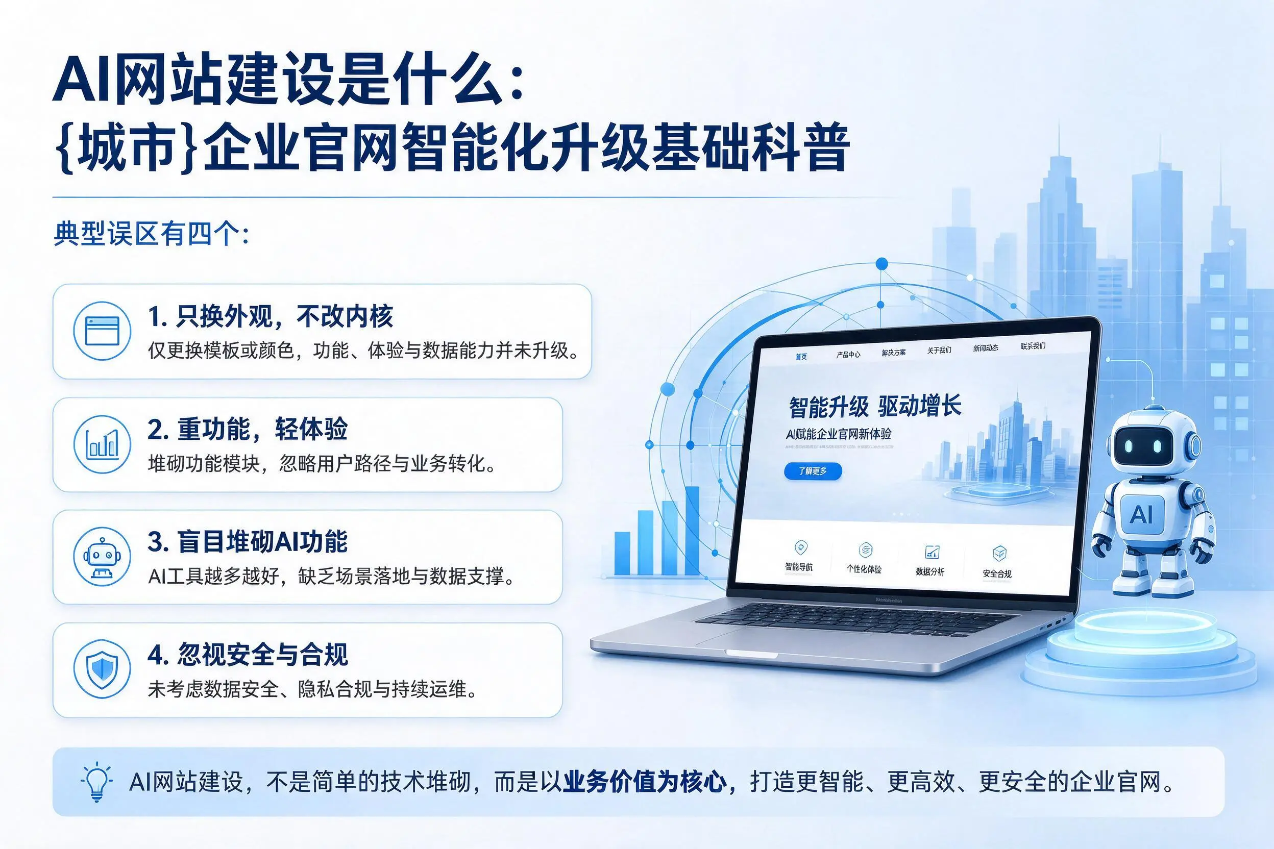 AI网站建设是什么:清远企业官网智能化升级基础科普