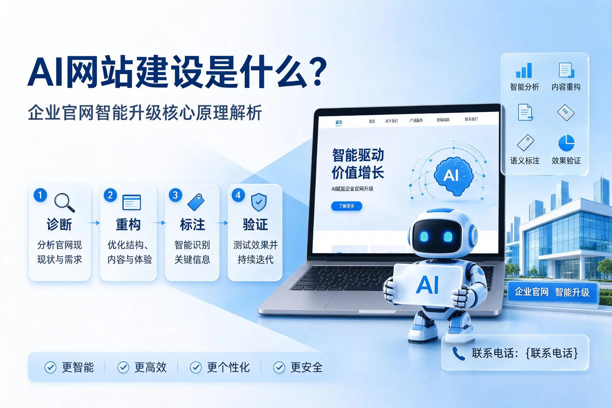 AI网站建设是什么？清远企业官网智能升级核心原理解析
