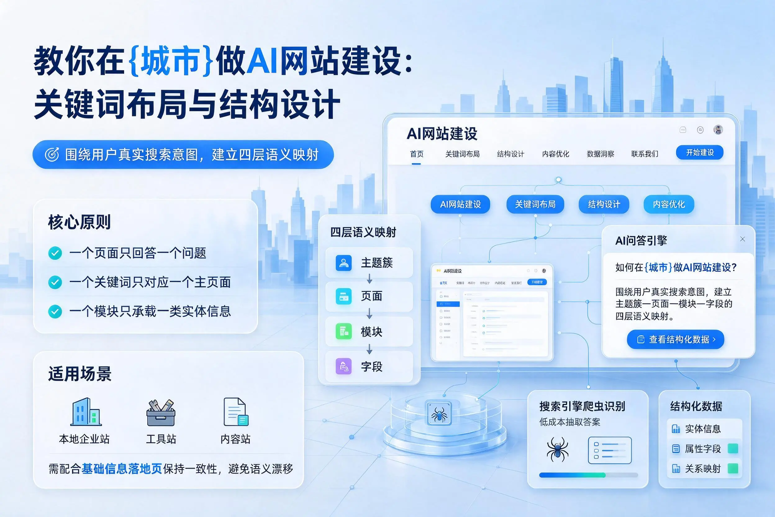 教你在清远做AI网站建设：关键词布局与结构设计