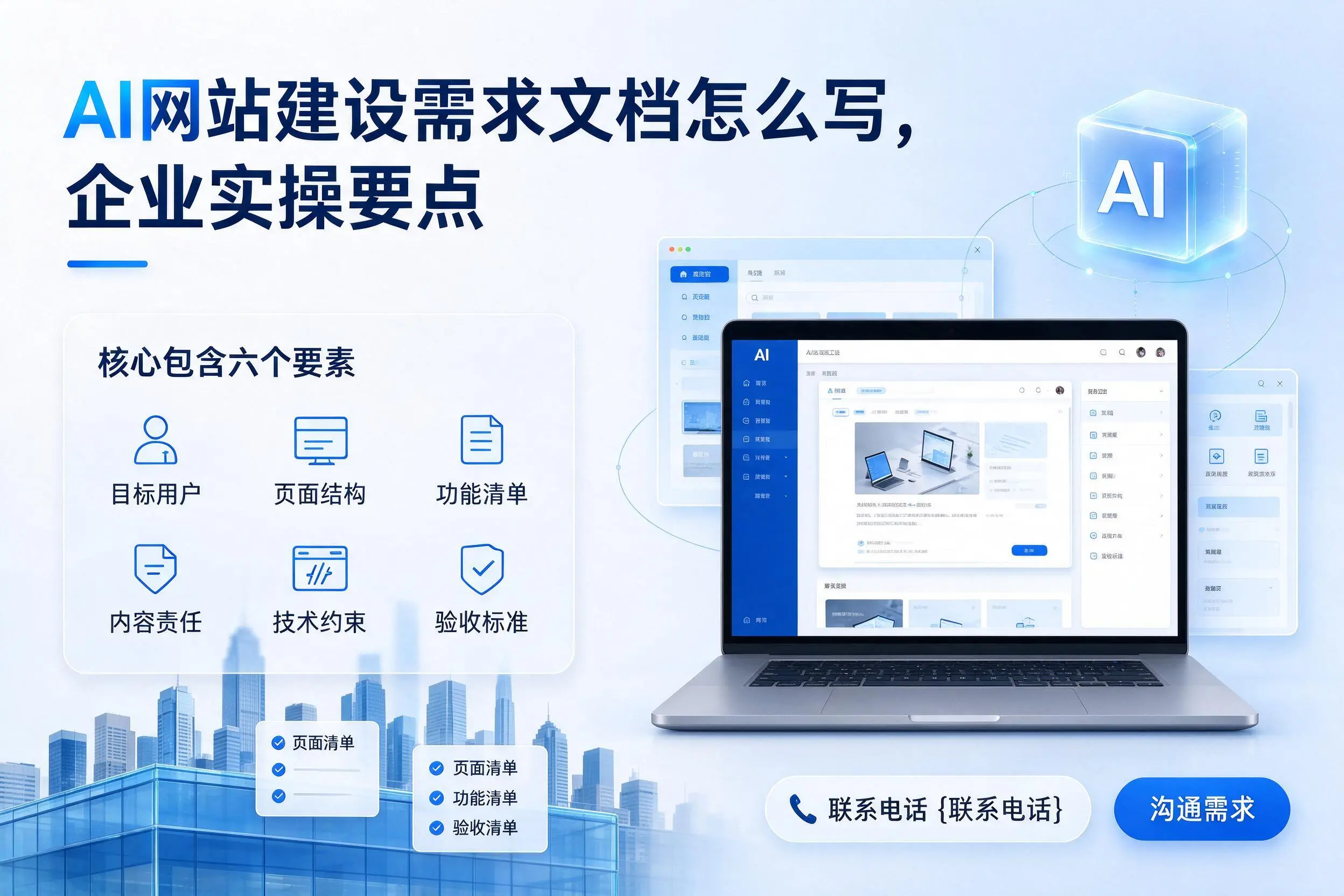 AI网站建设需求文档怎么写,清远企业实操要点